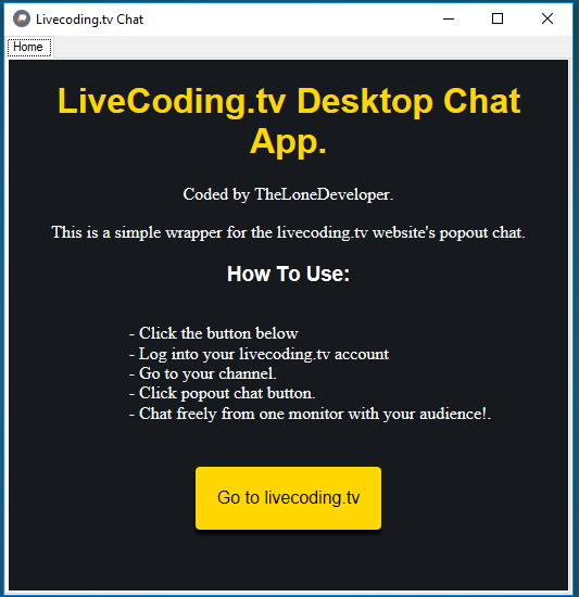 LiveCoding.tv Chat box